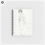 アートメモ帳-Standing Woman Stroking a Deer
 - 橋口 五葉 Memo.