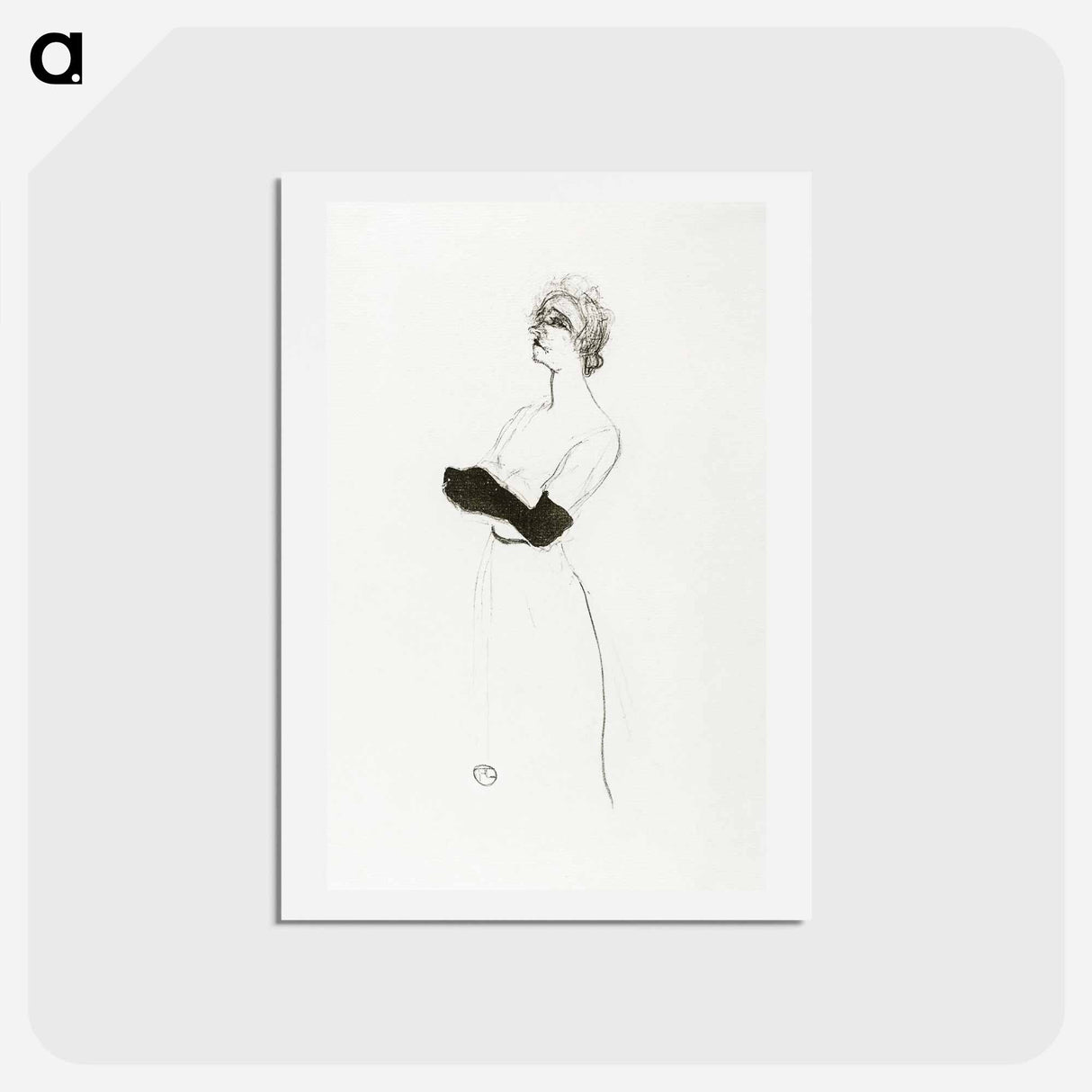 アートポストカード-Yvette Guilbert - アンリ ド トゥールーズ ロートレック Postcard.