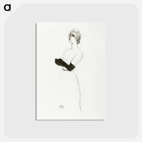 アートポストカード-Yvette Guilbert - アンリ ド トゥールーズ ロートレック Postcard.