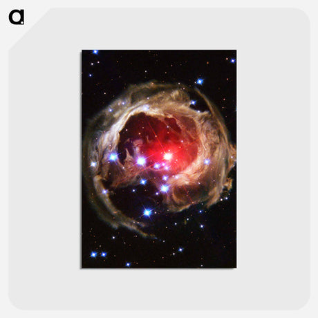 アートポストカード-Light Echo of V838 Monocerotis
 - ハッブル画像 Postcard.