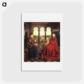 アートポストカード-The Rolin Madonna (La Vierge au Chancelier Rolin) - ヤン ファン エイク Postcard.
