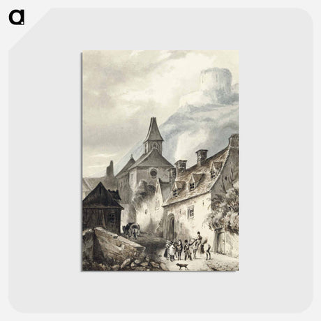 アートポストカード-View of la Roche-Guyon - ジャン ベルナール Postcard.