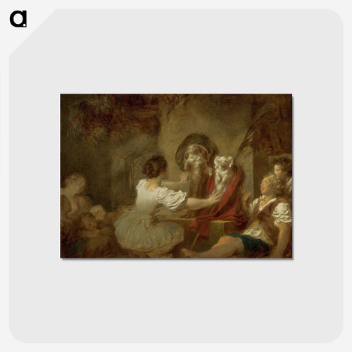 学問 - ジャン オノレ フラゴナール Postcard.