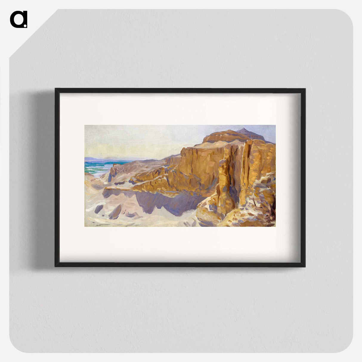 Cliffs at Deir el Bahri, Egypt - John Singer Sargent Poster.