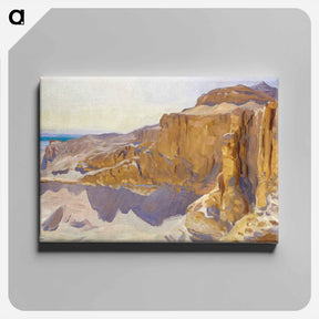 アートパネル-Cliffs at Deir el Bahri, Egypt - ジョン シンガー サージェント Canvas.