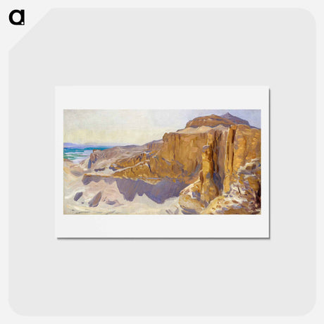 アートポストカード-Cliffs at Deir el Bahri, Egypt - ジョン シンガー サージェント Postcard.