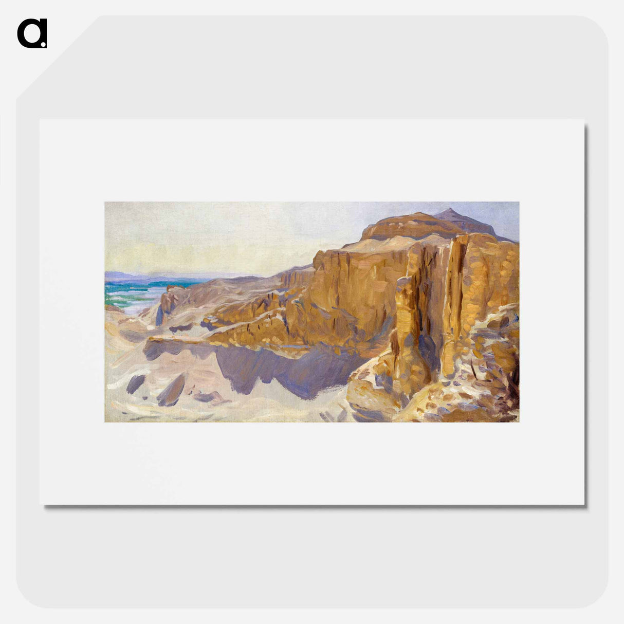 Cliffs at Deir el Bahri, Egypt - John Singer Sargent Poster.