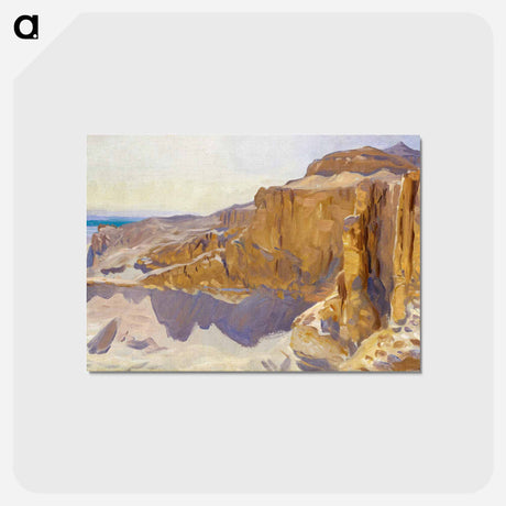 アートポストカード-Cliffs at Deir el Bahri, Egypt - ジョン シンガー サージェント Postcard.