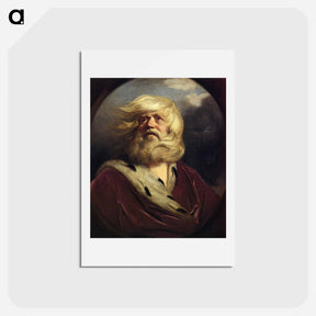アートポストカード-Study for King Lear - ジョシュア レノルズ Postcard.