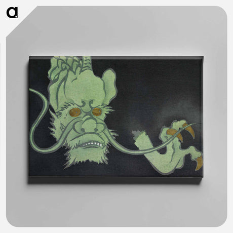 アートパネル-Golden eyed monster from Momoyogusa–Flowers of a Hundred Generations - 神坂 雪佳 Canvas.