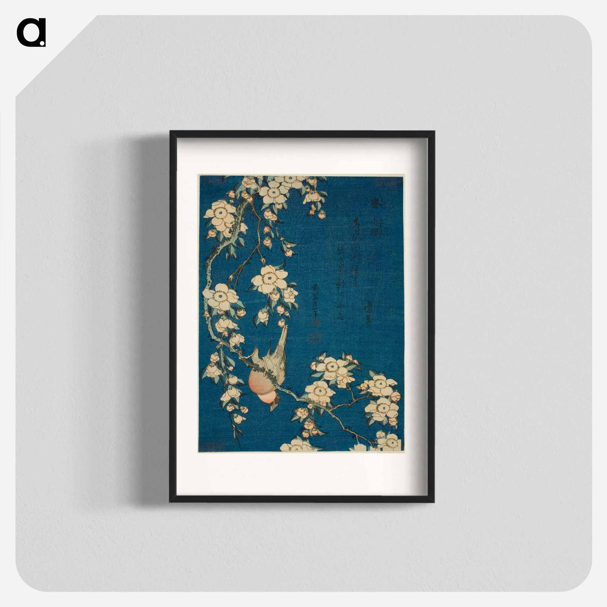 Hokusai's Bullfinch - Katsushika Hokusai Poster.