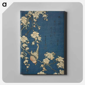 アートパネル-Hokusai's Bullfinch - 葛飾 北斎 Canvas.