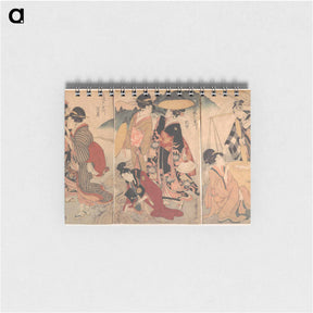 アートメモ帳-Women and a Man in the Country; Some pageant? - 喜多川 歌麿 Memo.