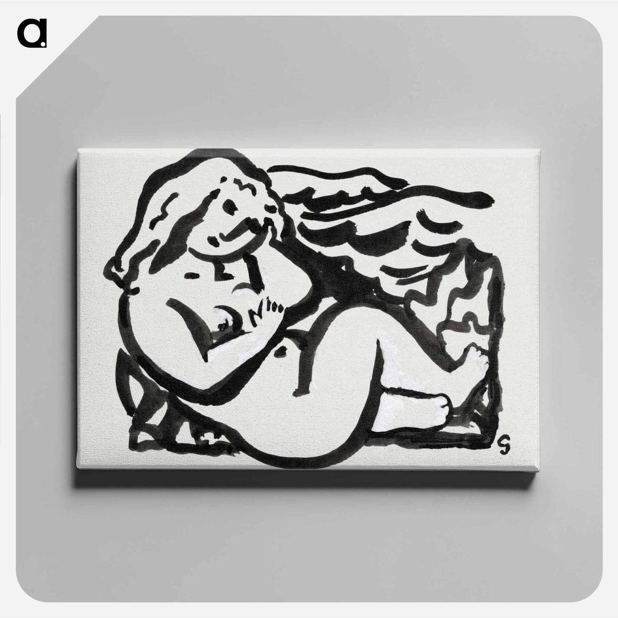 Seated Female Nude - レオ ゲステル Canvas.
