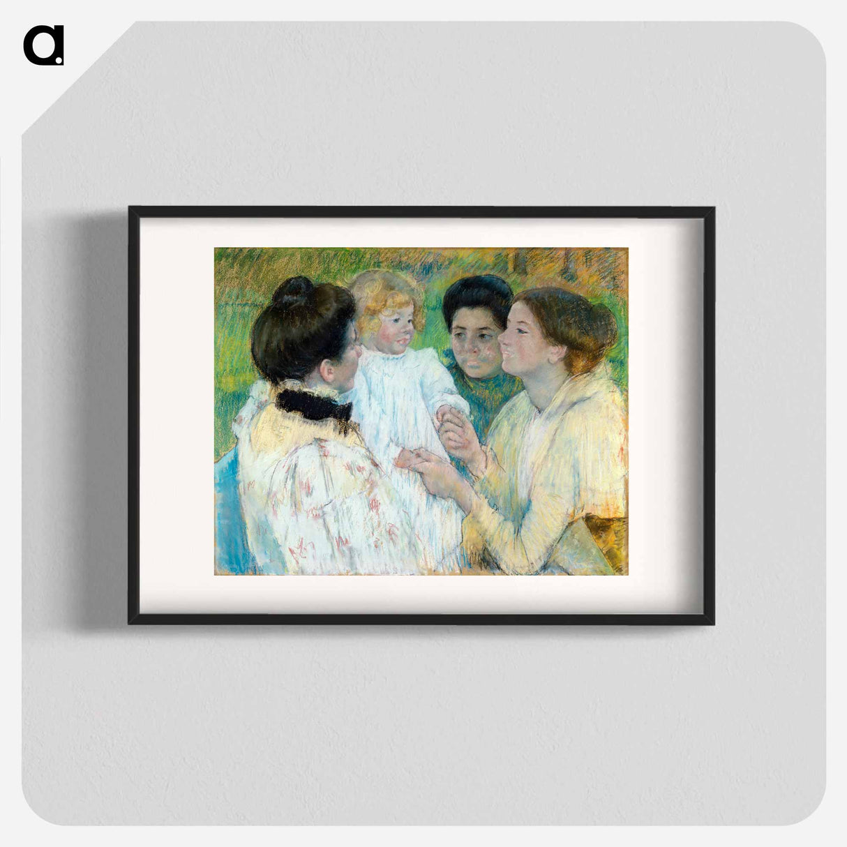 Women Admiring a Child - Mary Cassatt Poster.