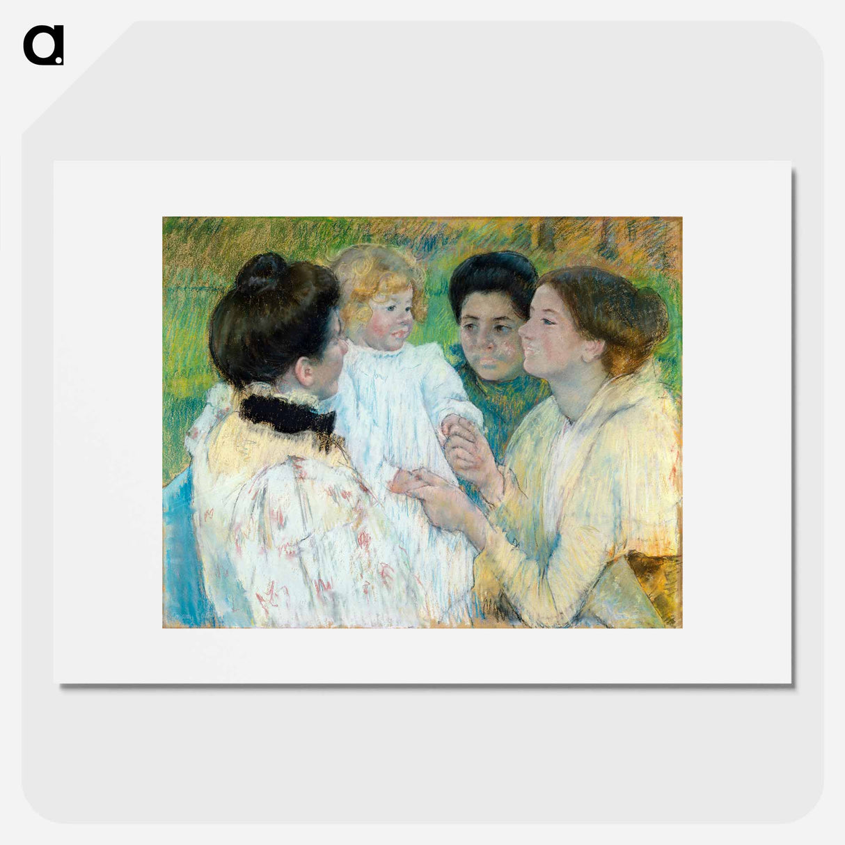 Women Admiring a Child - メアリー カサット Poster.