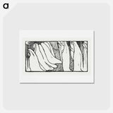 アートポストカード-Illustration for poem from Paul Verlaine's collection of poetry Sagesse - モーリス ドニ Postcard.