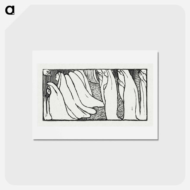 アートポストカード-Illustration for poem from Paul Verlaine's collection of poetry Sagesse - モーリス ドニ Postcard.