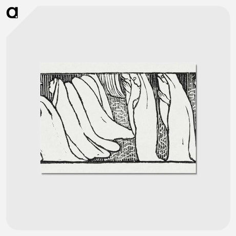 アートポストカード-Illustration for poem from Paul Verlaine's collection of poetry Sagesse - モーリス ドニ Postcard.