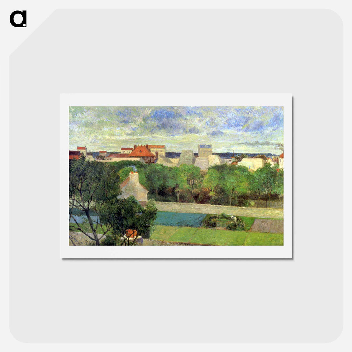 アートポストカード-The Market Gardens of Vaugirard - ポール ゴーギャン Postcard.