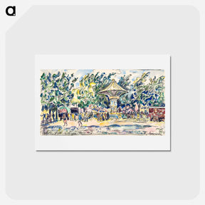 アートポストカード-Village Festival - ポール シニャック Postcard.