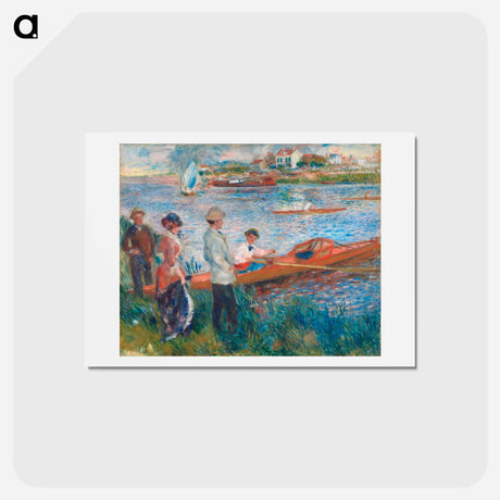 アートポストカード-Oarsmen at Chatou - ピエール オーギュスト ルノワール Postcard.