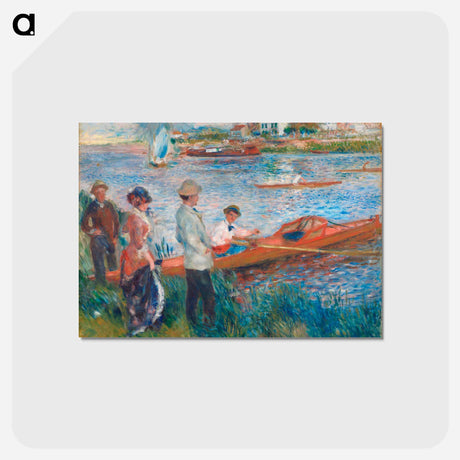 アートポストカード-Oarsmen at Chatou - ピエール オーギュスト ルノワール Postcard.