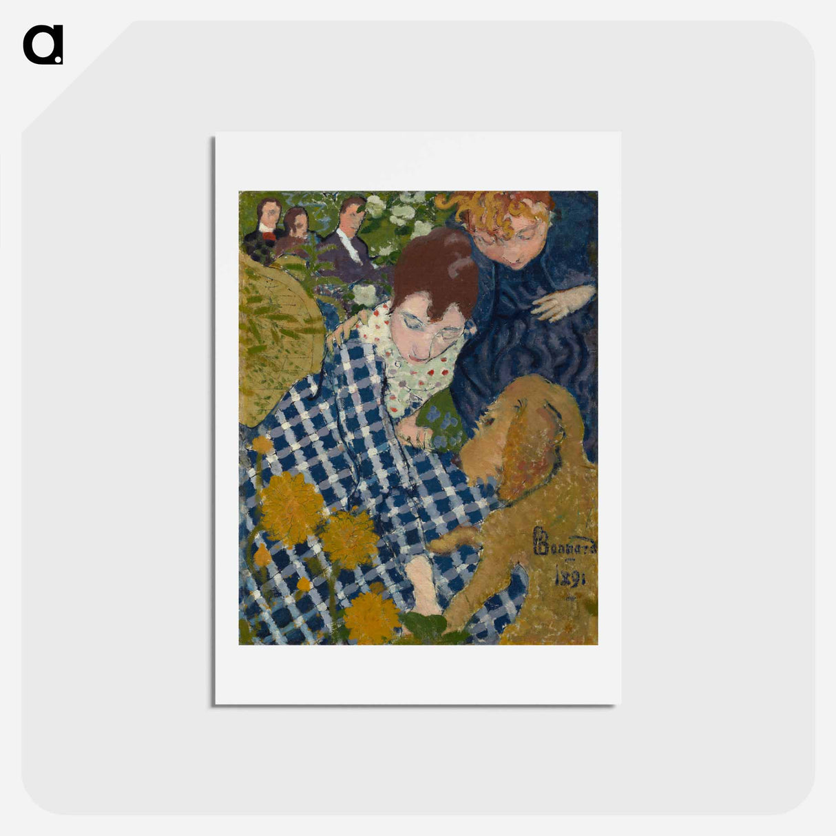 アートポストカード-Women with a Dog
 - ピエール ボナール Postcard.