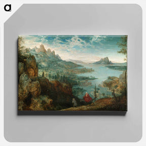 アートパネル-Landscape with the Flight into Egypt - ピーター ブリューゲル Canvas.