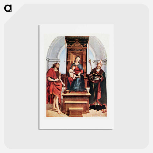 Raphael's Ansidei Madonna - Raffaello Santi Postcard.