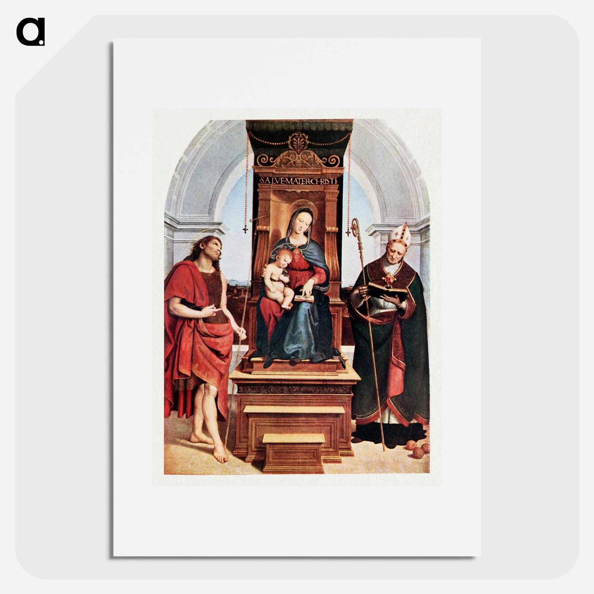 Raphael's Ansidei Madonna - ラファエロ サンティ Poster.