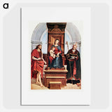 Raphael's Ansidei Madonna - ラファエロ サンティ Poster.