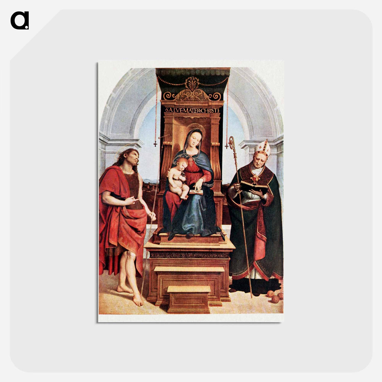 Raphael's Ansidei Madonna - ラファエロ サンティ Postcard.