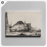 アートパネル-Landscape with an Obelisk - レンブラント ファン レイン Canvas.
