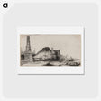 アートポストカード-Landscape with an Obelisk - レンブラント ファン レイン Postcard.