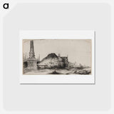 アートポストカード-Landscape with an Obelisk - レンブラント ファン レイン Postcard.