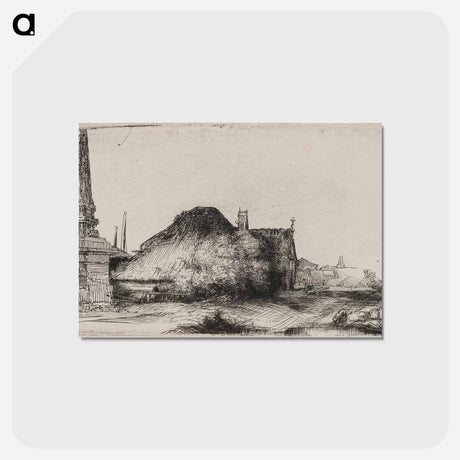 アートポストカード-Landscape with an Obelisk - レンブラント ファン レイン Postcard.