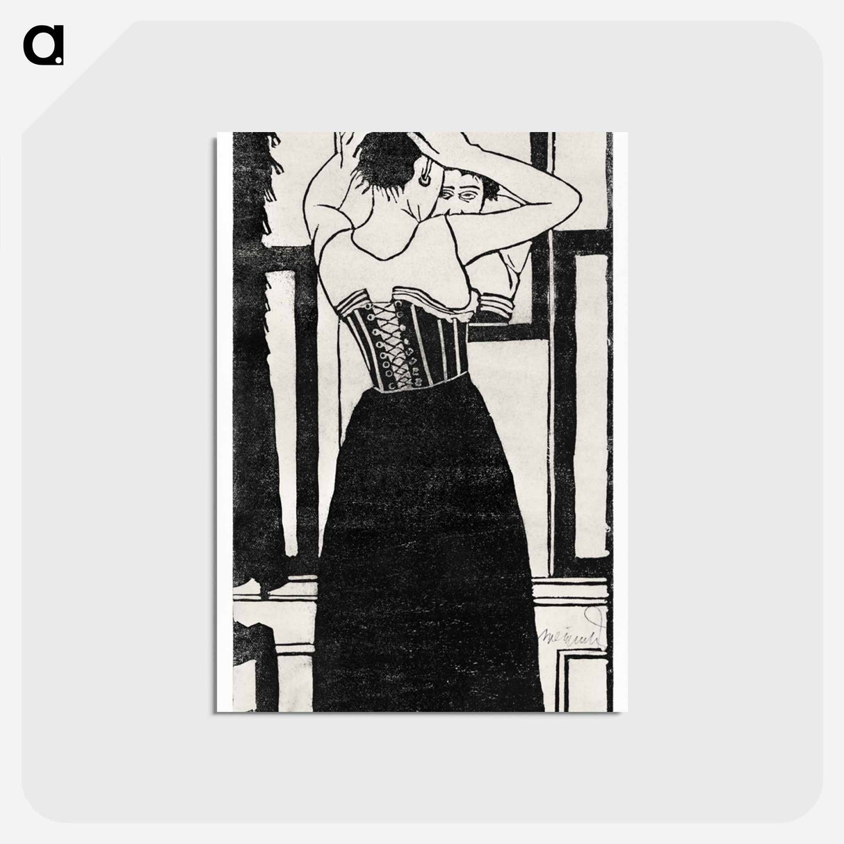 In front of the mirror
 - サミュエル ジェスルン Postcard.