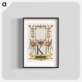 アートポスター-Guide for Constructing the Letter K
 - 書道のお手本 Poster.