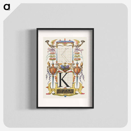アートポスター-Guide for Constructing the Letter K
 - 書道のお手本 Poster.