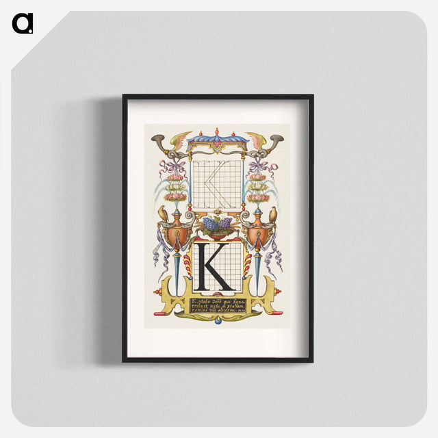 アートポスター-Guide for Constructing the Letter K
 - 書道のお手本 Poster.