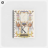 アートメモ帳-Guide for Constructing the Letter K
 - 書道のお手本 Memo.