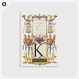 アートポストカード-Guide for Constructing the Letter K
 - 書道のお手本 Postcard.