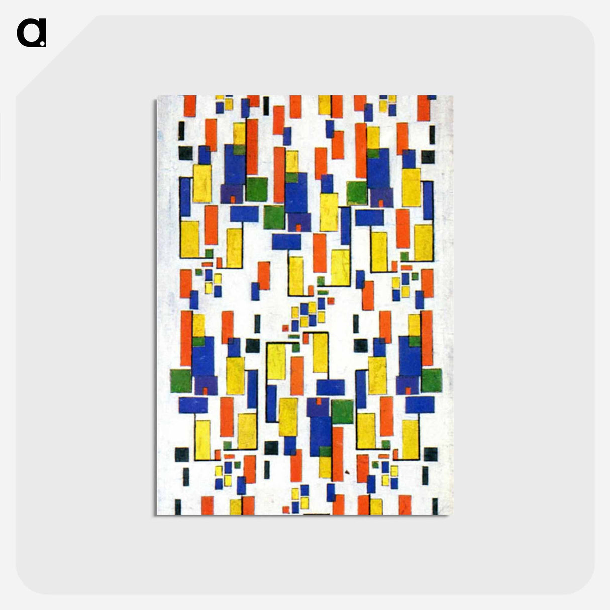 アートポストカード-Colour design for a chimney - テオ ファン ドゥースブルフ Postcard.