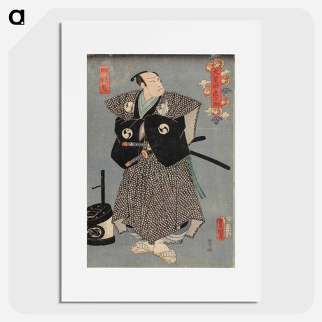 アートポスター-Actors Nakamura Fukusuke and Tokuji in the Play Kanadehon Chushingura
 - 歌川 国貞 Poster.