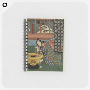 アートメモ帳-Kasugaya Tokijiro and Yamanaya Urasato by a Hibachi as Snow Falls Outside
 - 歌川 豊国 Memo.
