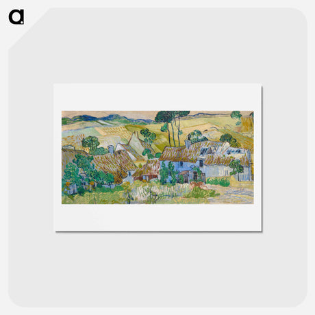 アートポストカード-Farms near Auvers - フィンセント ファン ゴッホ Postcard.