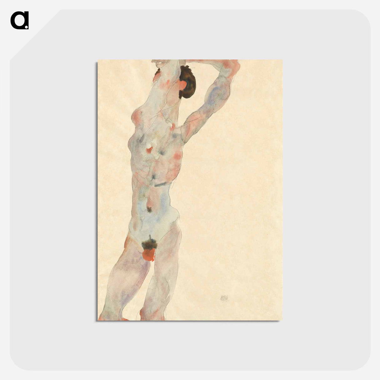 アートポストカード-Männlicher Akt
 - ウィーン博物館 Postcard.