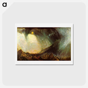 アートポストカード-Snow Storm, Hannibal and His Army Crossing the Alps - ウィリアム ターナー Postcard.