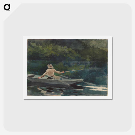 アートポストカード-Casting, Number Two - ウィンスロー ホーマー Postcard.